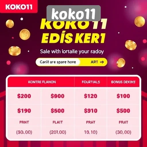 Promo dan Bonus Menarik di Koko11 untuk Anggota Baru